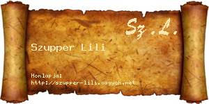 Szupper Lili névjegykártya